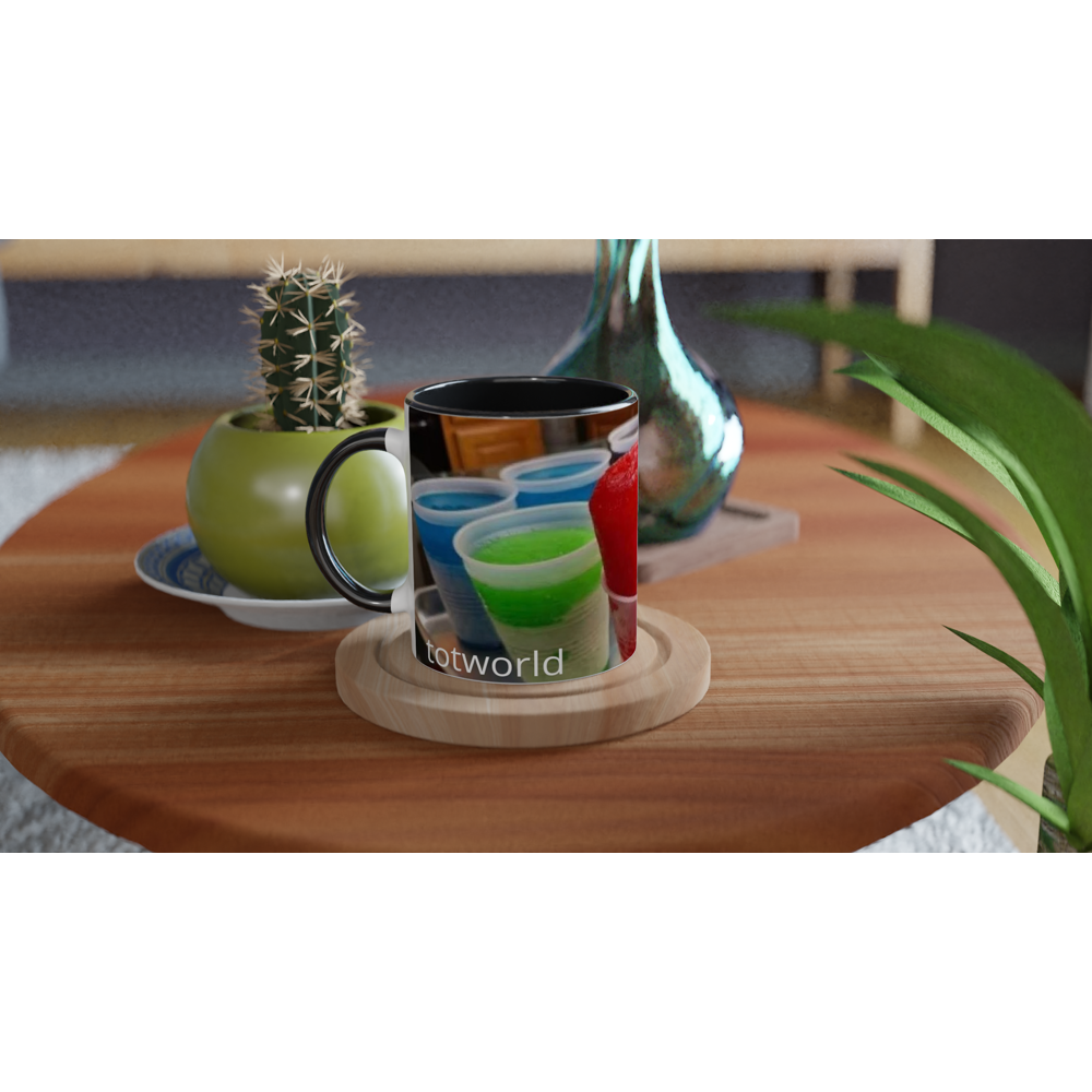 White 11oz Ceramic Mug with Color Inside