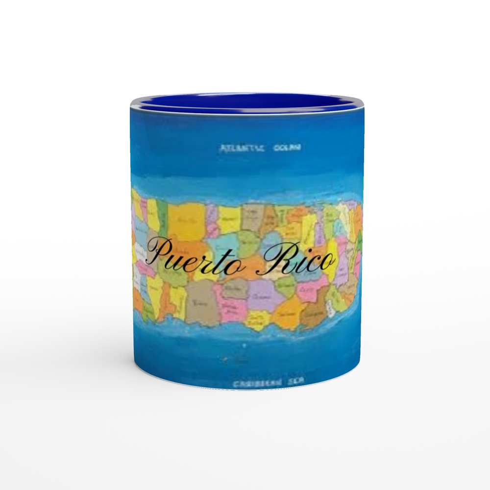 White 11oz Ceramic Mug with Color Inside