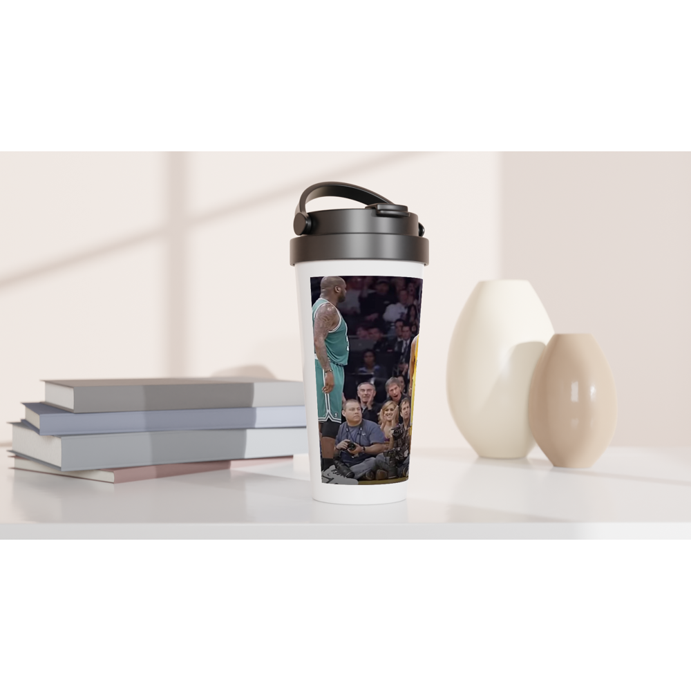 White 15oz Stainless Steel Travel Mug