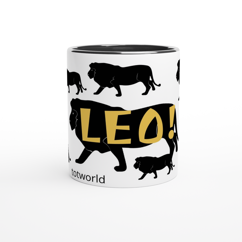 White 11oz Ceramic Mug with Color Inside