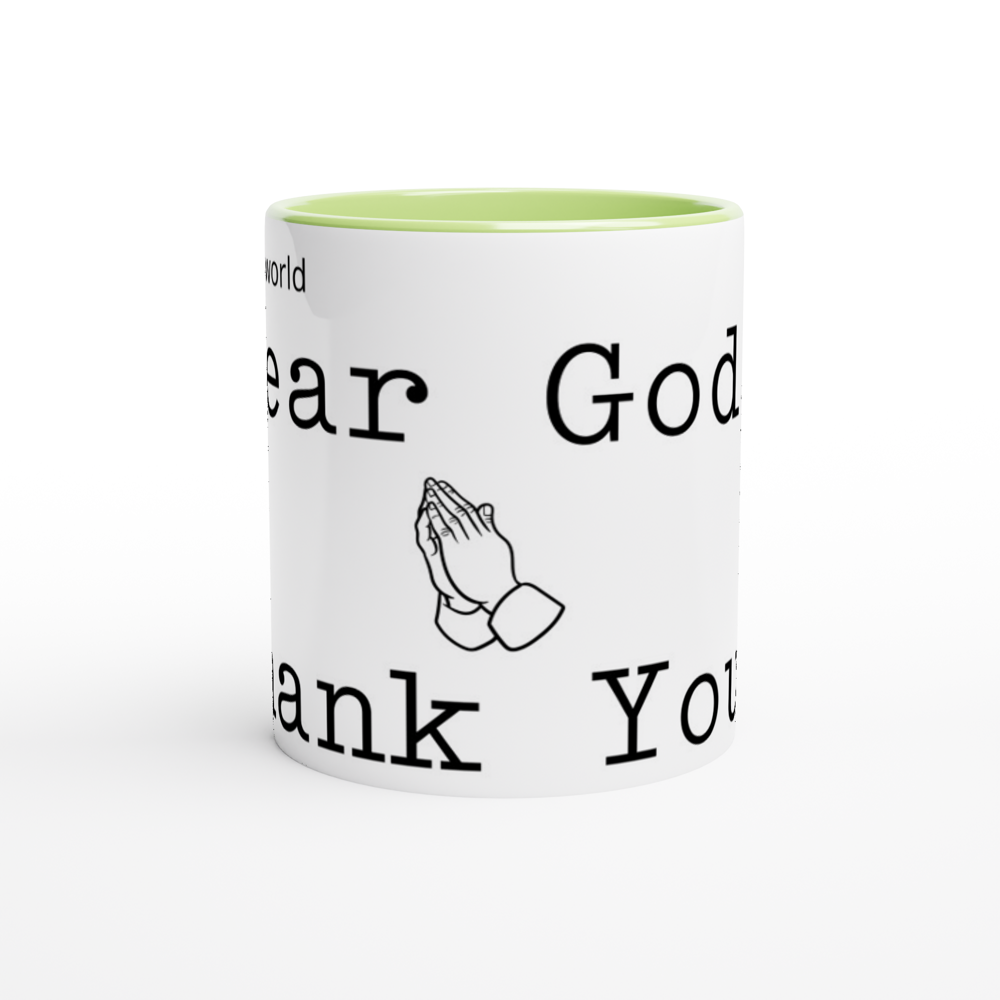 White 11oz Ceramic Mug with Color Inside