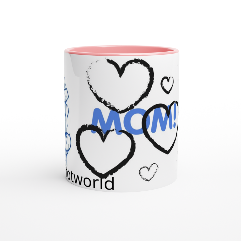 White 11oz Ceramic Mug with Color Inside