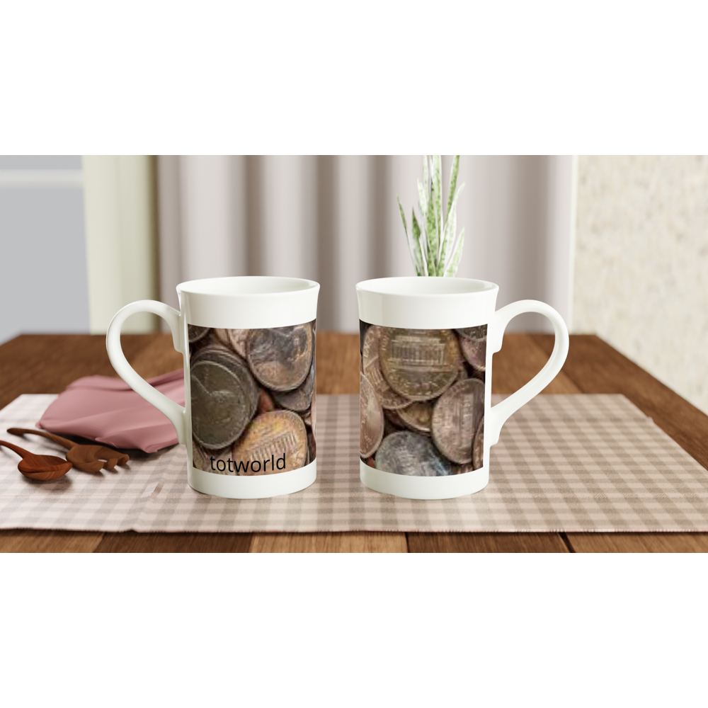 White 10oz Porcelain Slim Mug