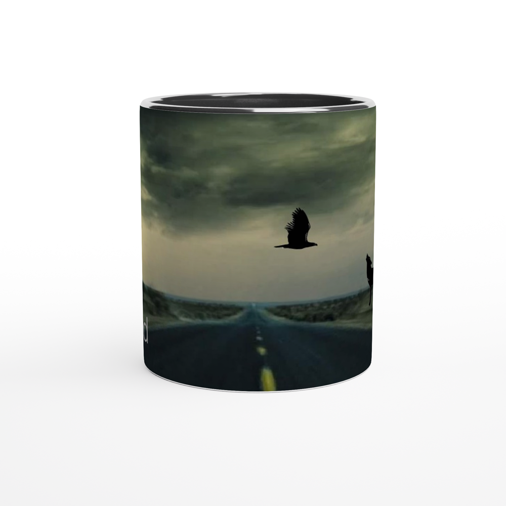 White 11oz Ceramic Mug with Color Inside