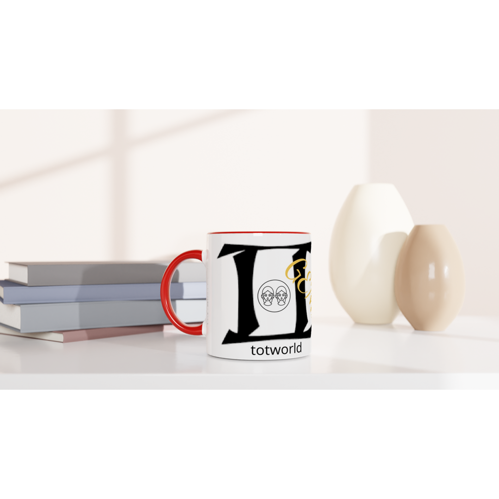White 11oz Ceramic Mug with Color Inside