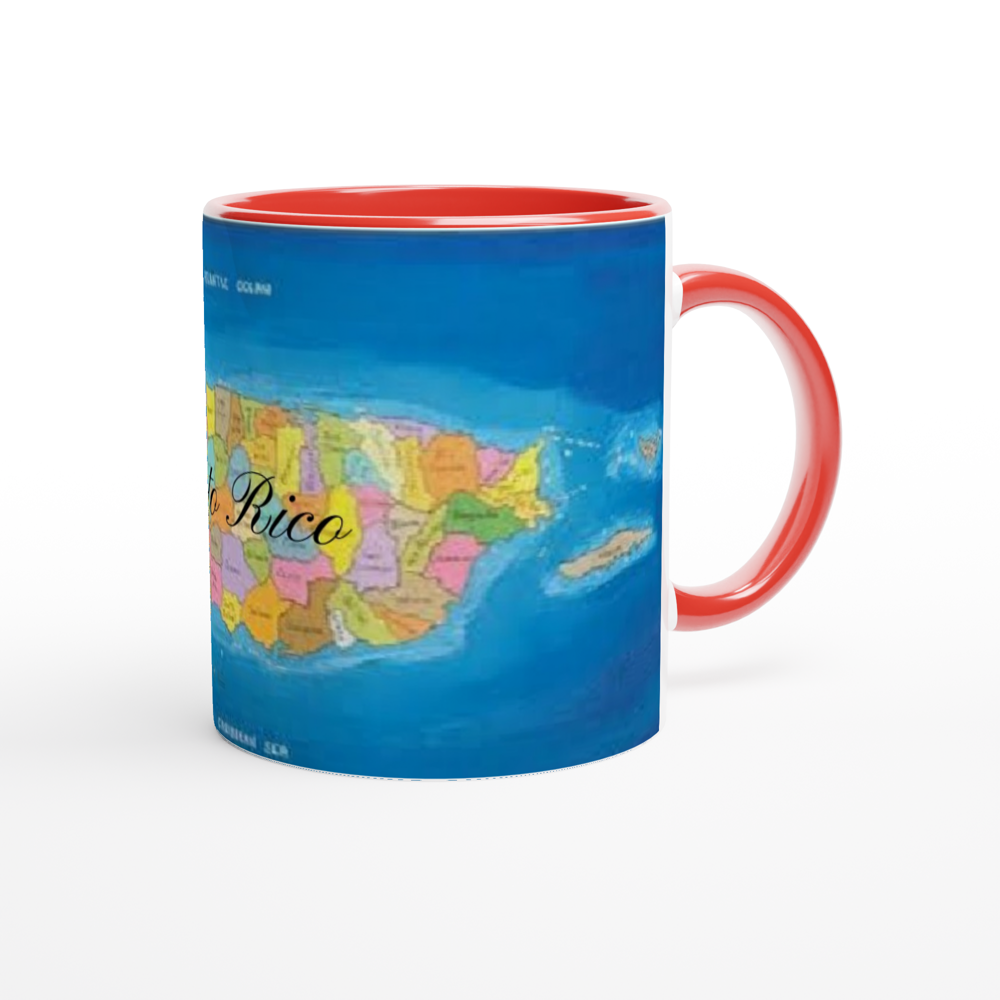 White 11oz Ceramic Mug with Color Inside