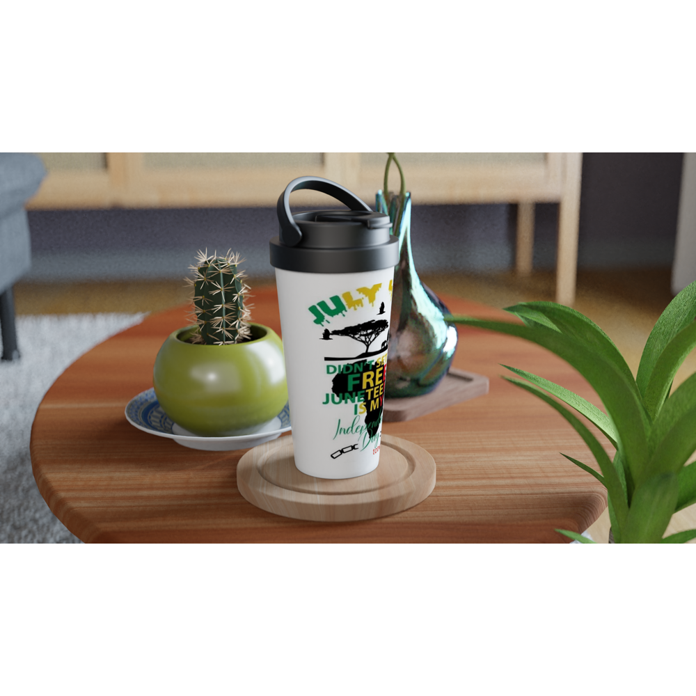 White 15oz Stainless Steel Travel Mug