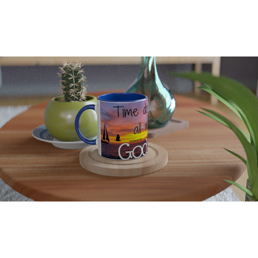 White 11oz Ceramic Mug with Color Inside