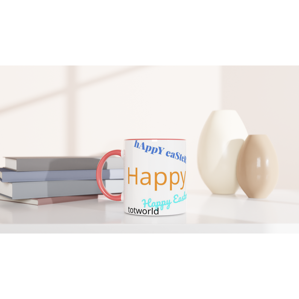 White 11oz Ceramic Mug with Color Inside