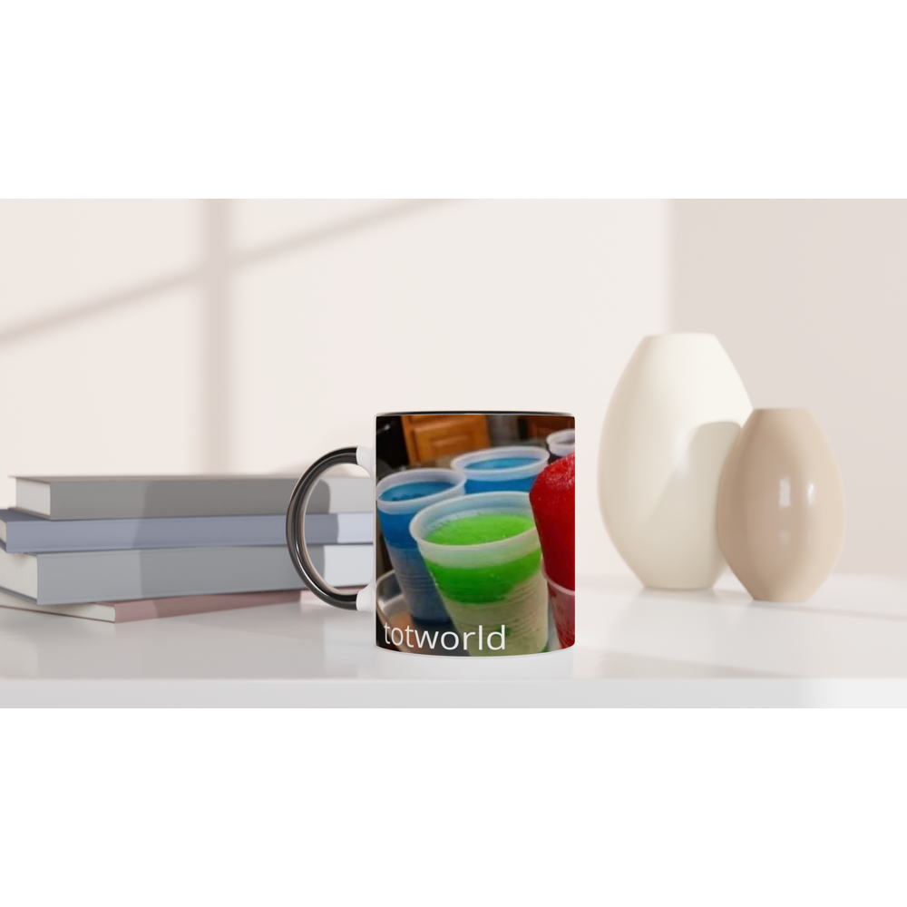 White 11oz Ceramic Mug with Color Inside