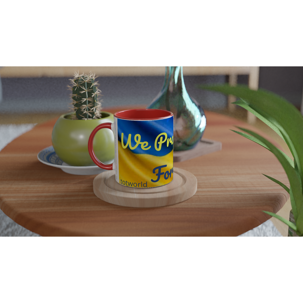 White 11oz Ceramic Mug with Color Inside