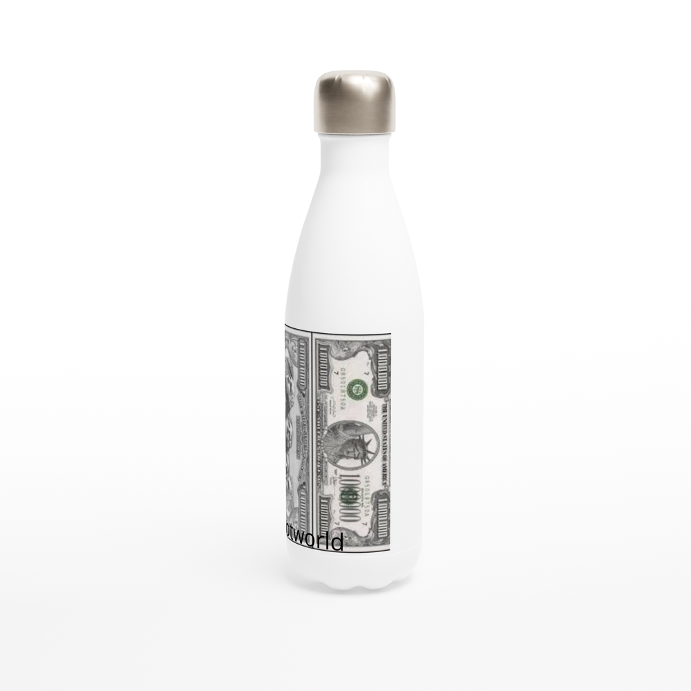 White 17oz Stainless Steel Water Bottle