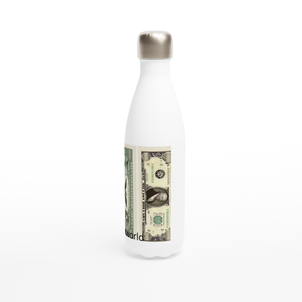 White 17oz Stainless Steel Water Bottle