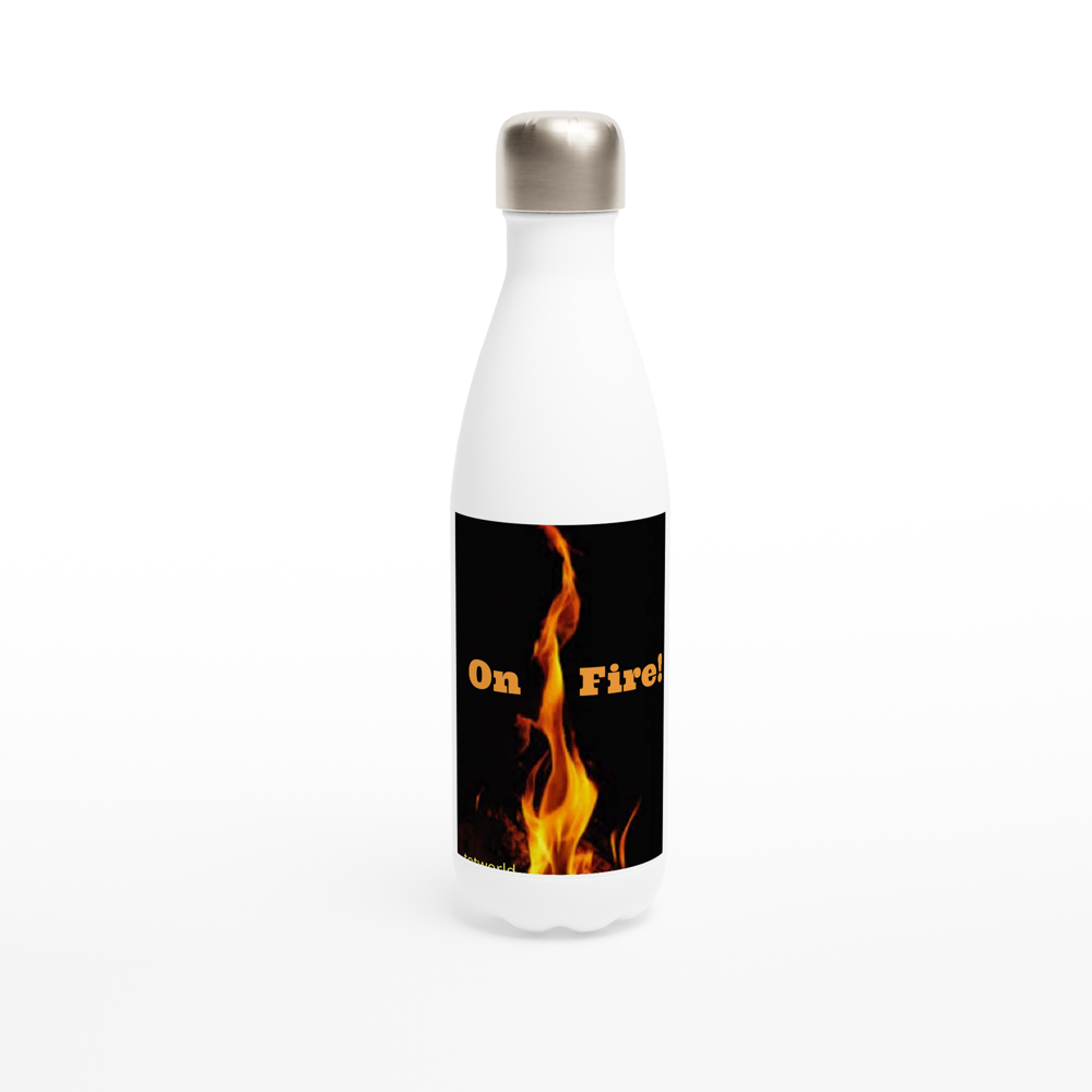 White 17oz Stainless Steel Water Bottle
