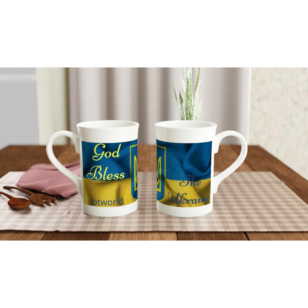 White 10oz Porcelain Slim Mug
