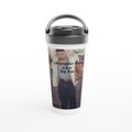 White 15oz Stainless Steel Travel Mug