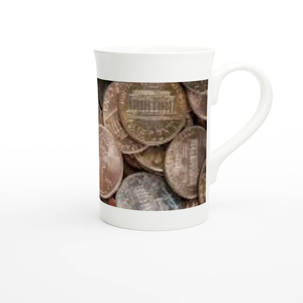 White 10oz Porcelain Slim Mug