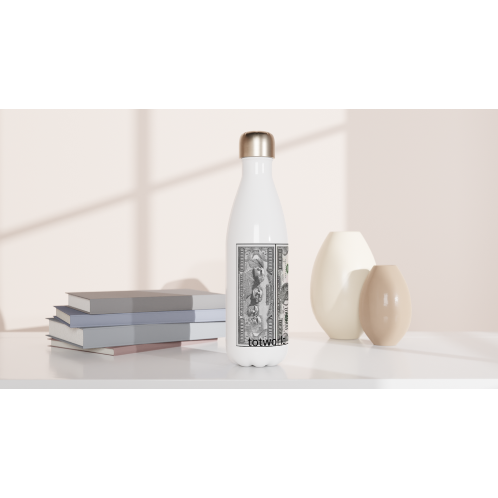 White 17oz Stainless Steel Water Bottle