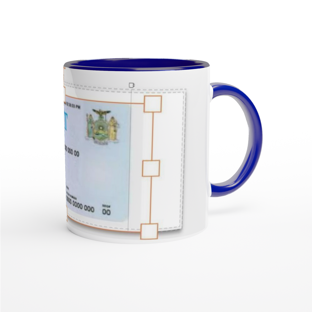 White 11oz Ceramic Mug with Color Inside