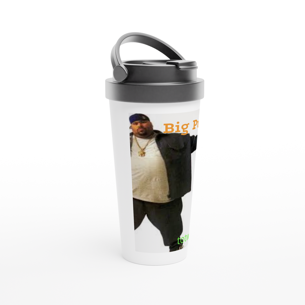White 15oz Stainless Steel Travel Mug
