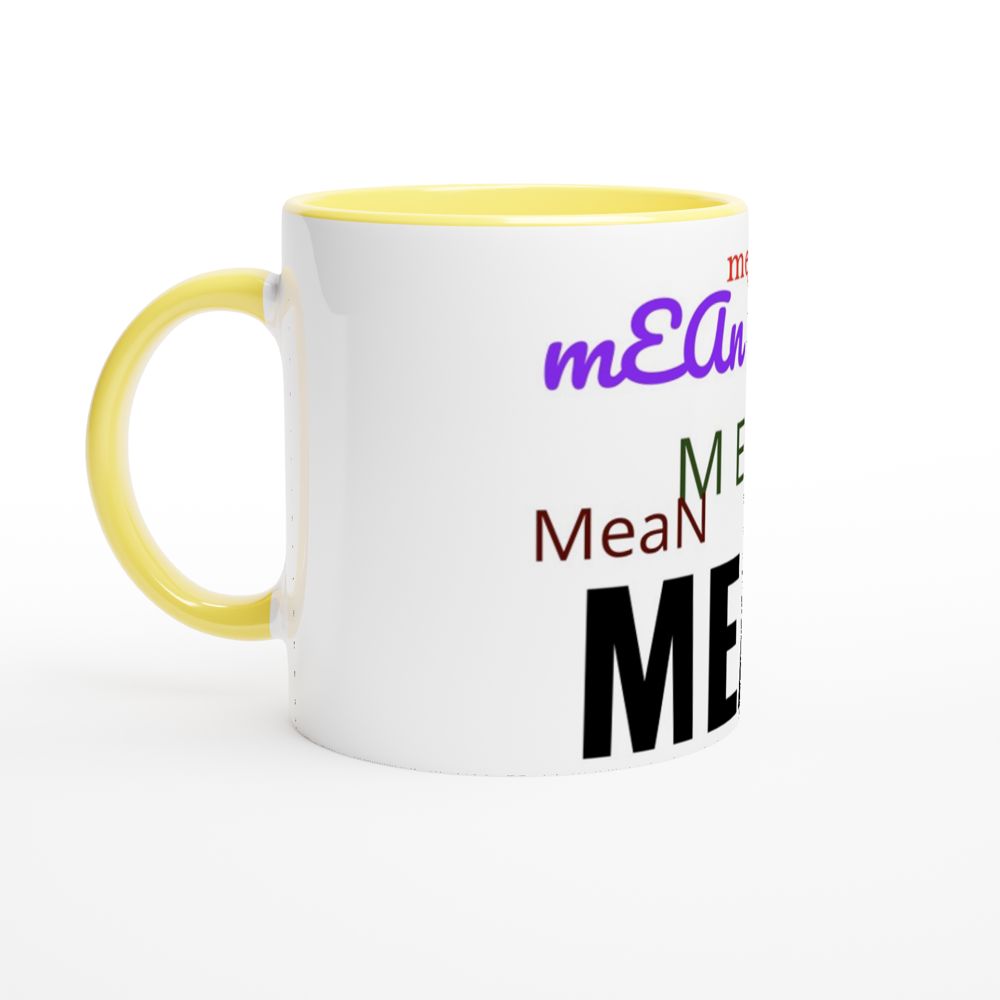 White 11oz Ceramic Mug with Color Inside