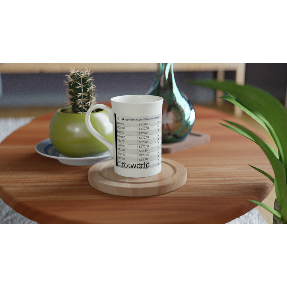 White 10oz Porcelain Slim Mug