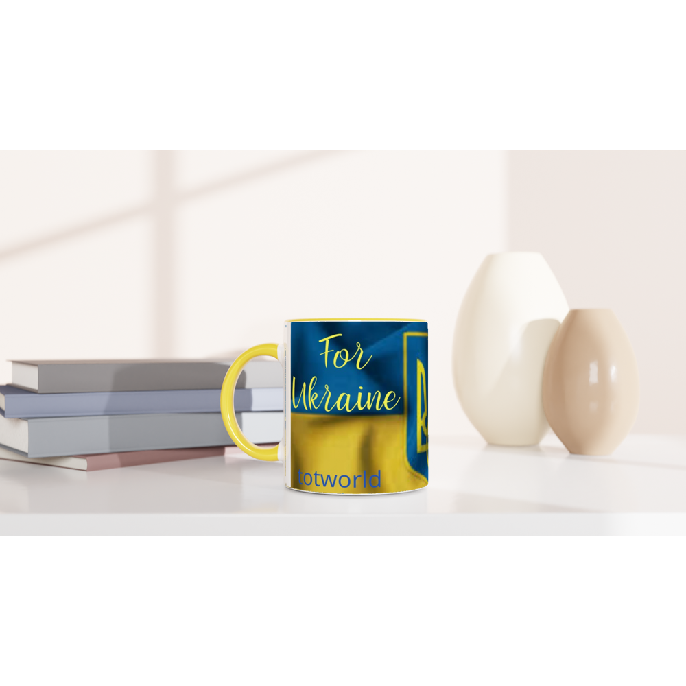 White 11oz Ceramic Mug with Color Inside
