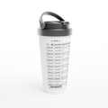 White 15oz Stainless Steel Travel Mug