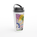 White 15oz Stainless Steel Travel Mug