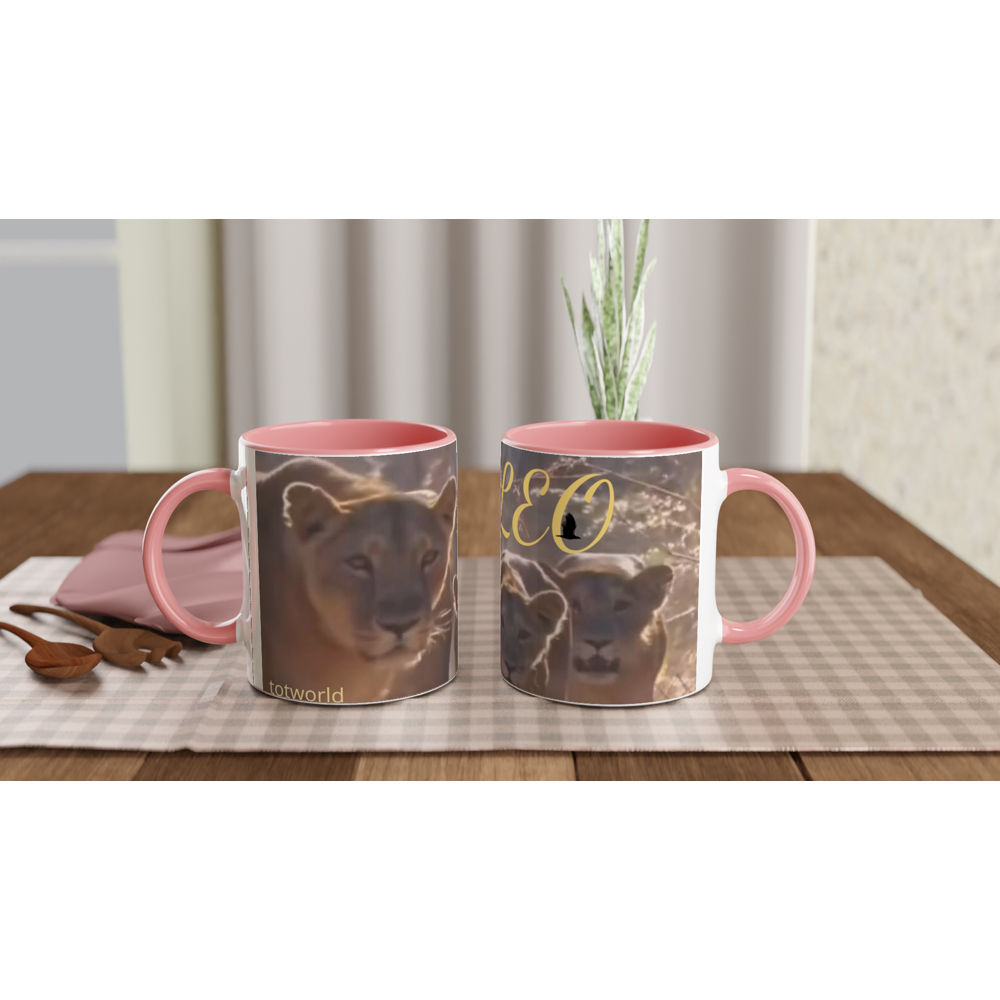White 11oz Ceramic Mug with Color Inside