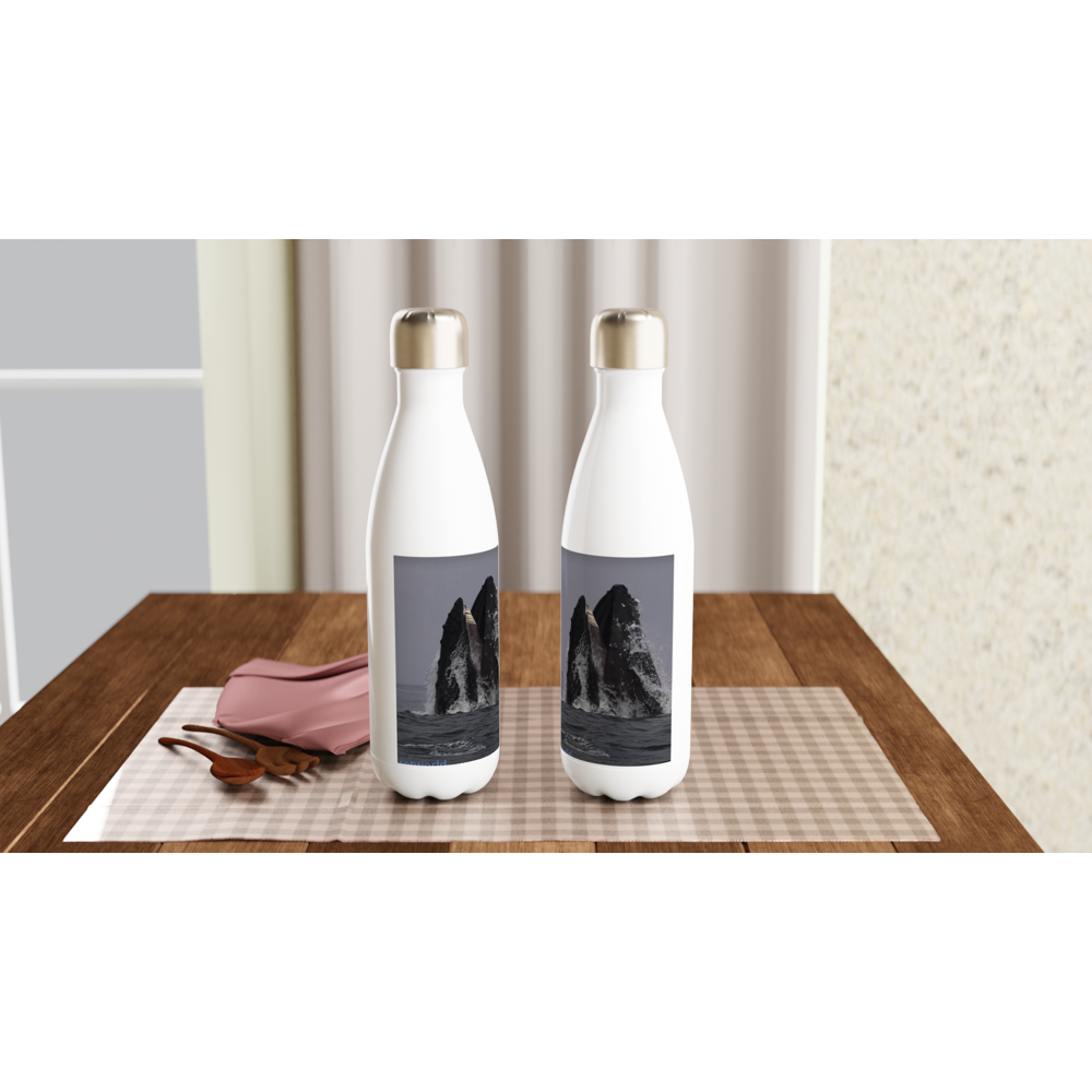 White 17oz Stainless Steel Water Bottle