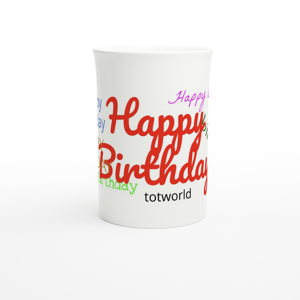 White 10oz Porcelain Slim Mug