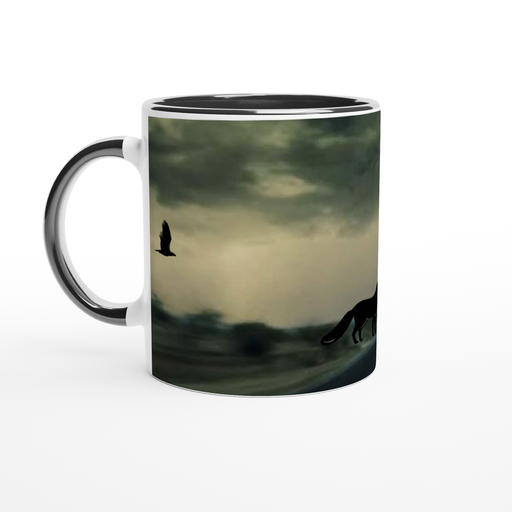 White 11oz Ceramic Mug with Color Inside