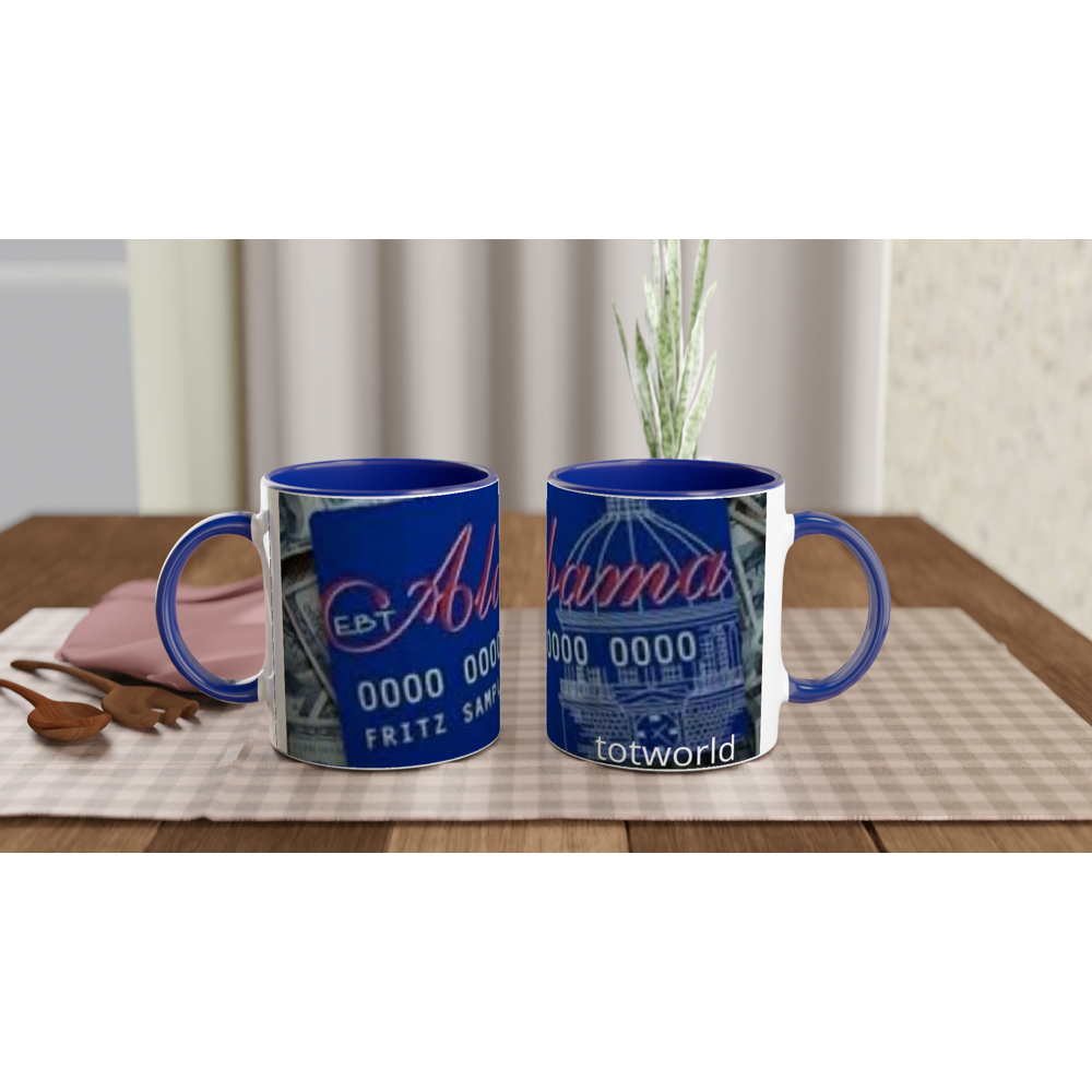 White 11oz Ceramic Mug with Color Inside