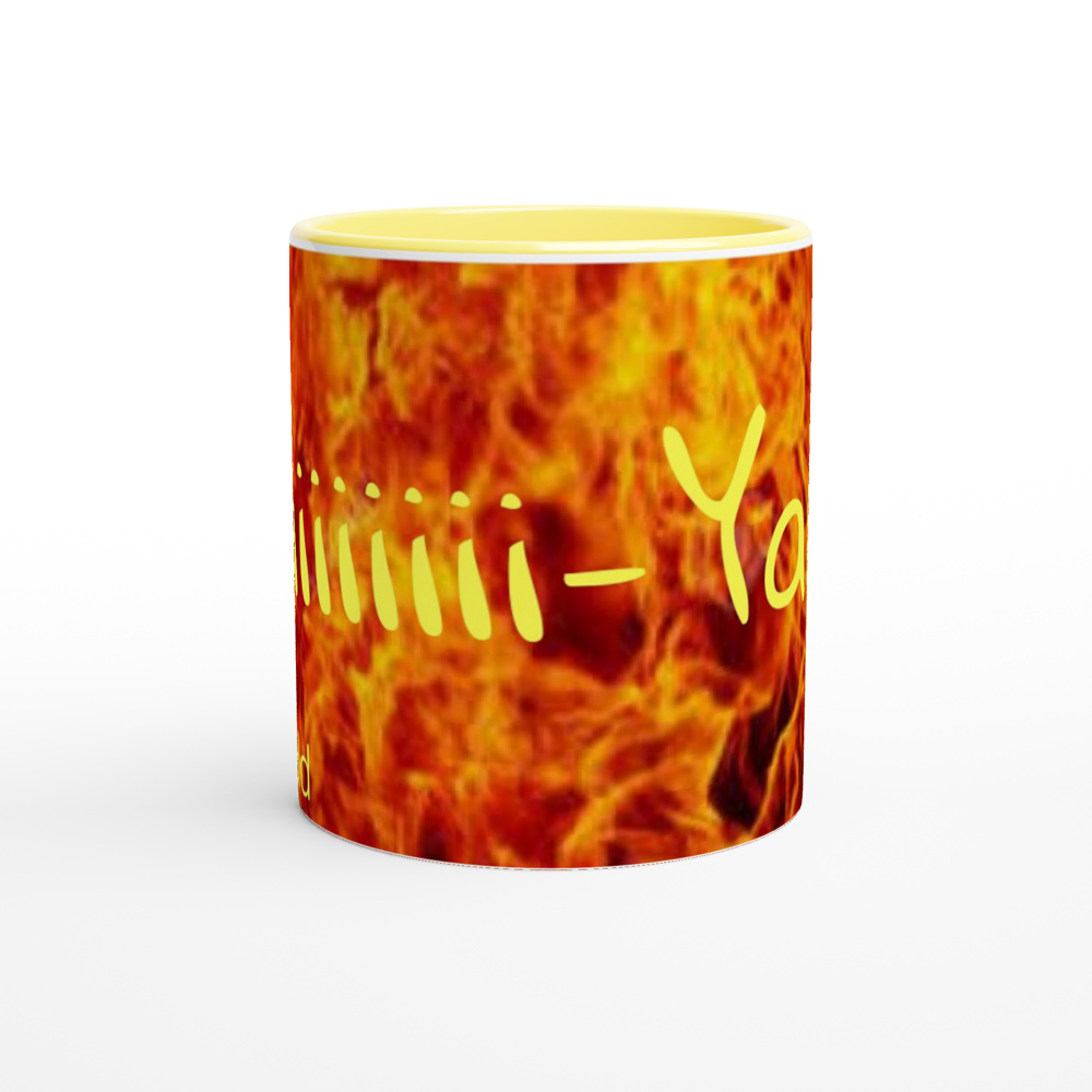 White 11oz Ceramic Mug with Color Inside