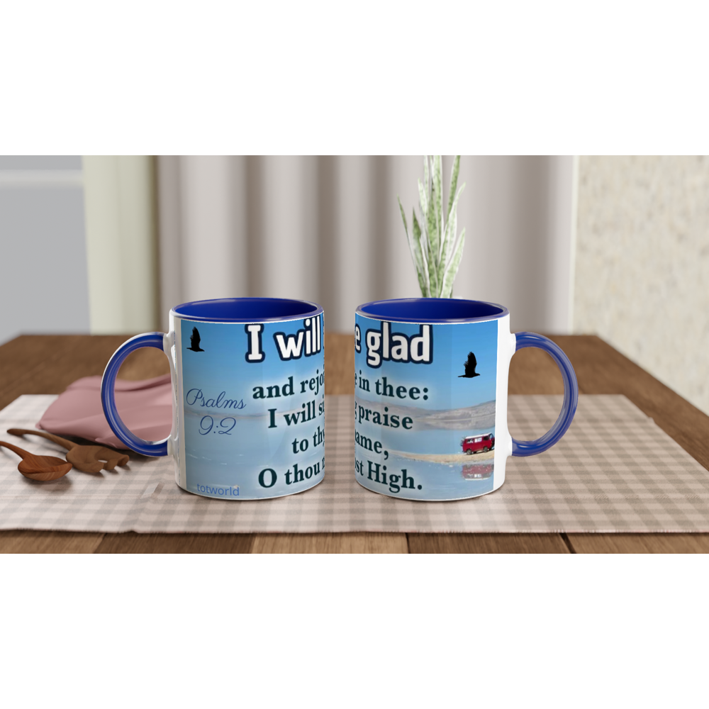 White 11oz Ceramic Mug with Color Inside