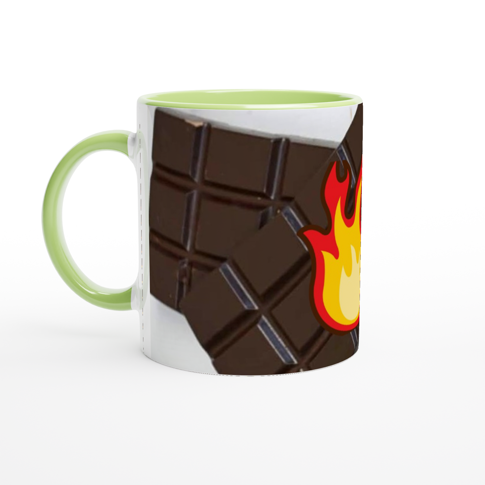 White 11oz Ceramic Mug with Color Inside