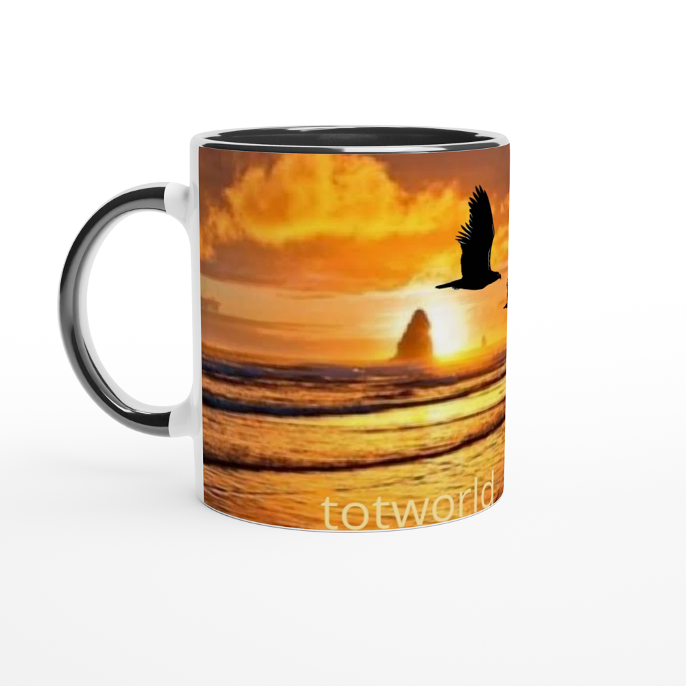 White 11oz Ceramic Mug with Color Inside
