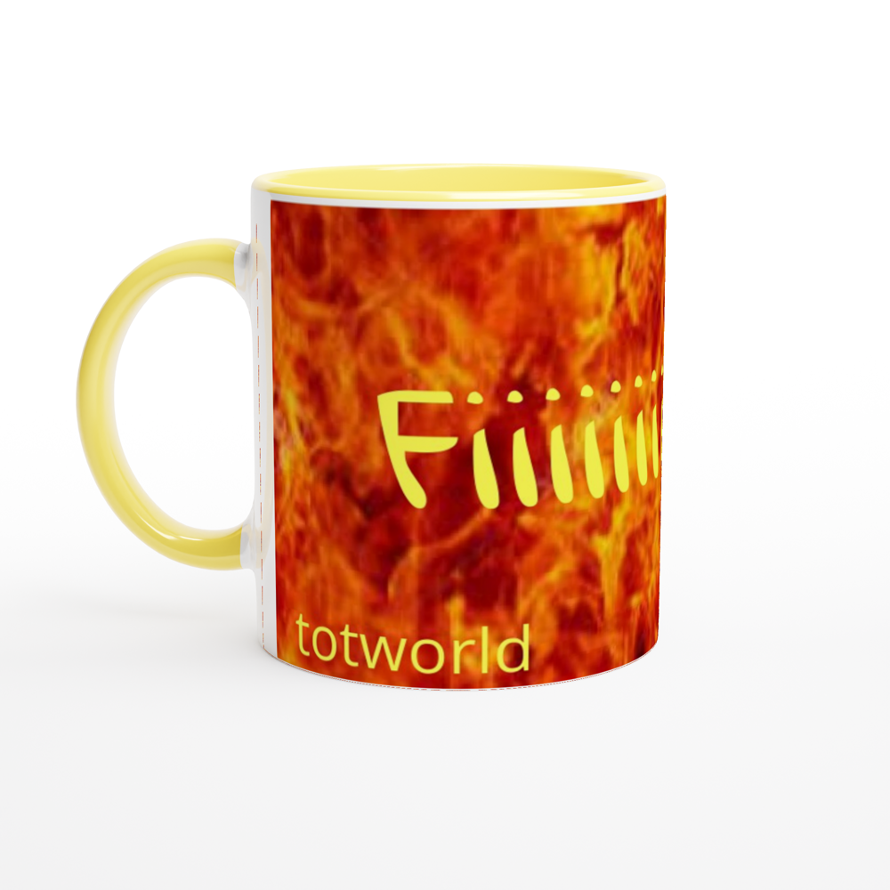 White 11oz Ceramic Mug with Color Inside