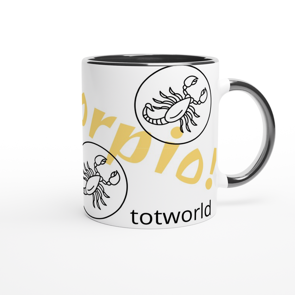 White 11oz Ceramic Mug with Color Inside