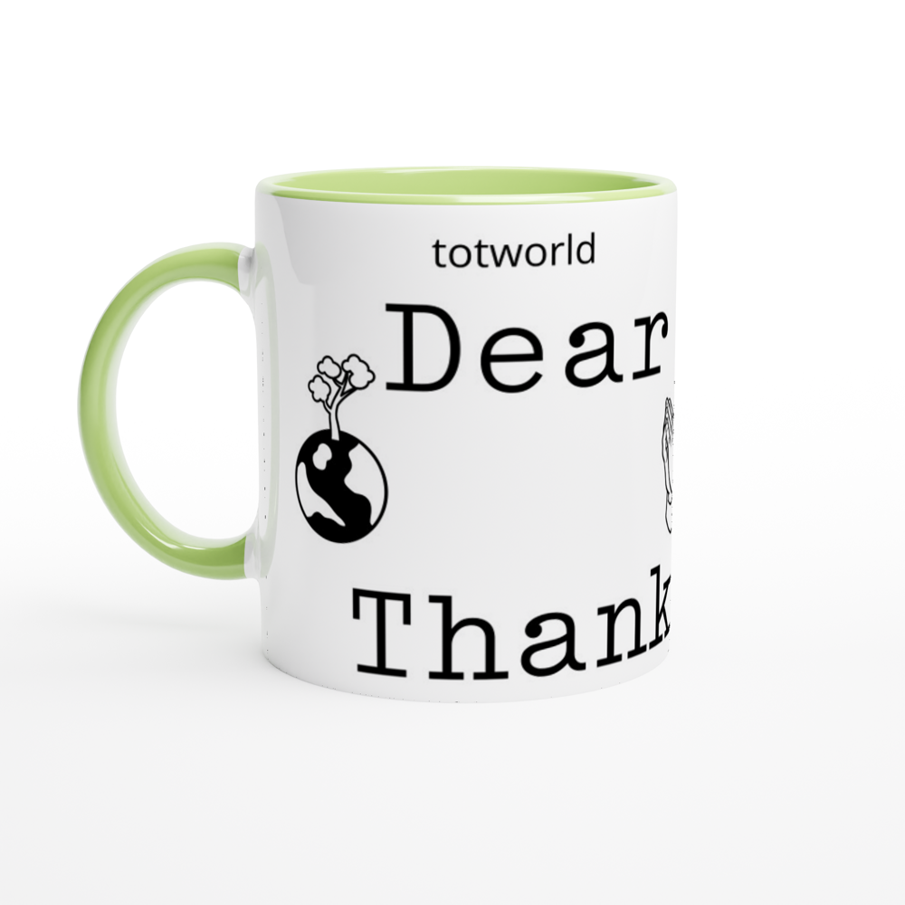 White 11oz Ceramic Mug with Color Inside