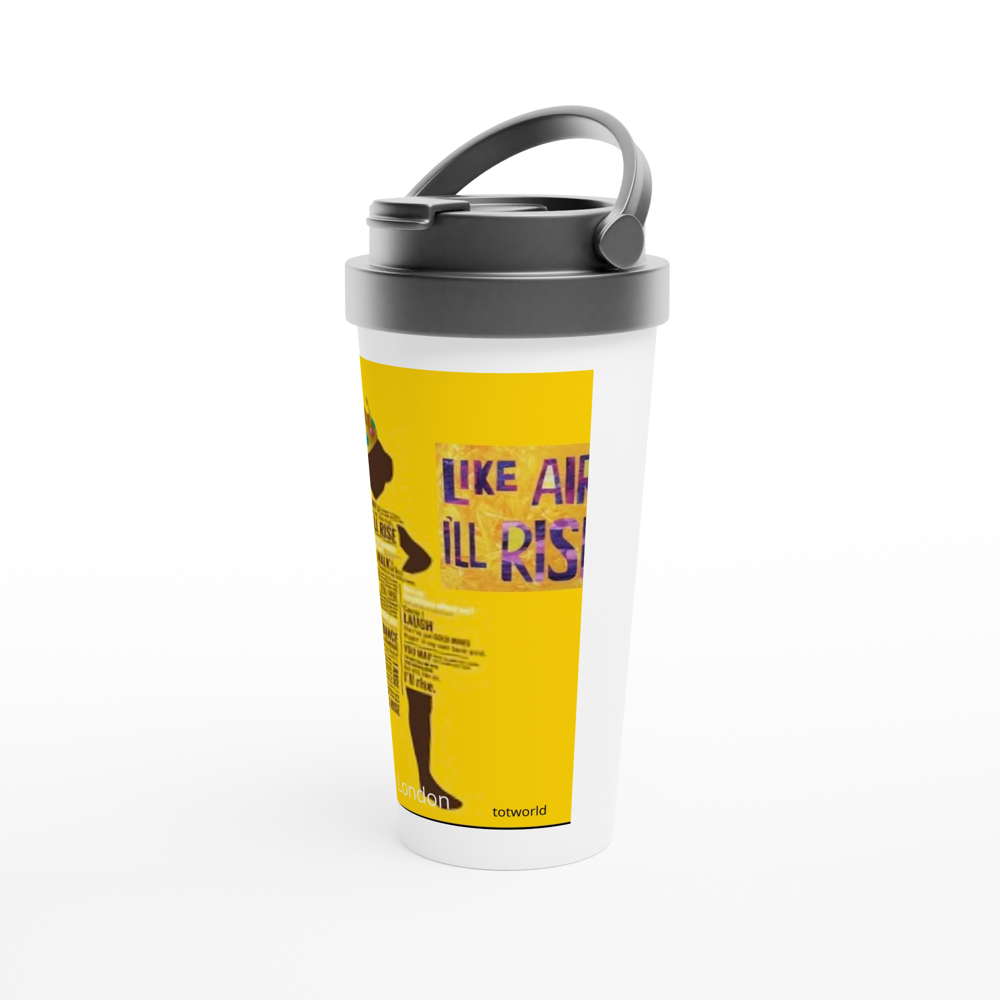 White 15oz Stainless Steel Travel Mug