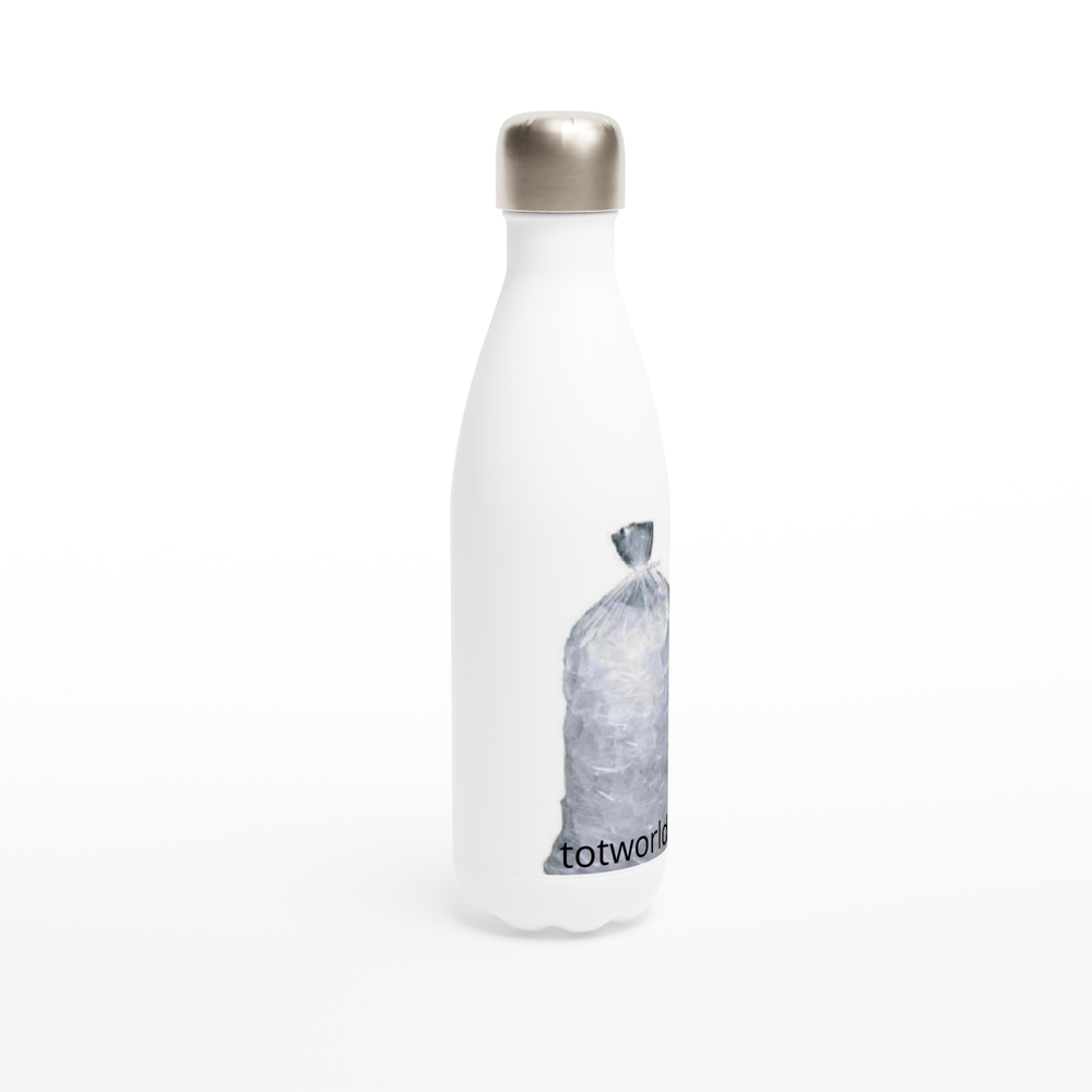 White 17oz Stainless Steel Water Bottle