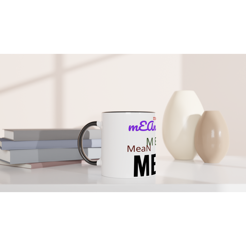 White 11oz Ceramic Mug with Color Inside