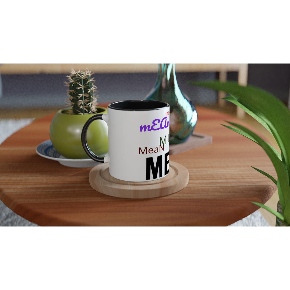 White 11oz Ceramic Mug with Color Inside