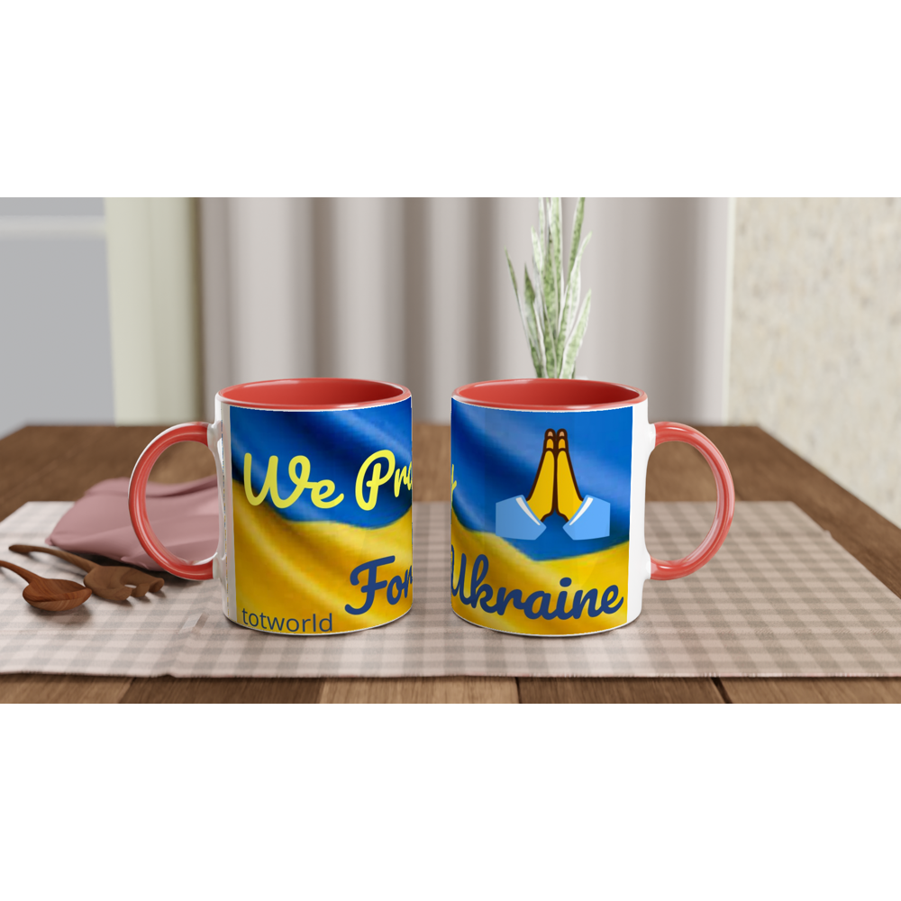White 11oz Ceramic Mug with Color Inside