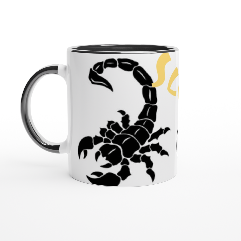 White 11oz Ceramic Mug with Color Inside