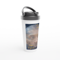 White 15oz Stainless Steel Travel Mug