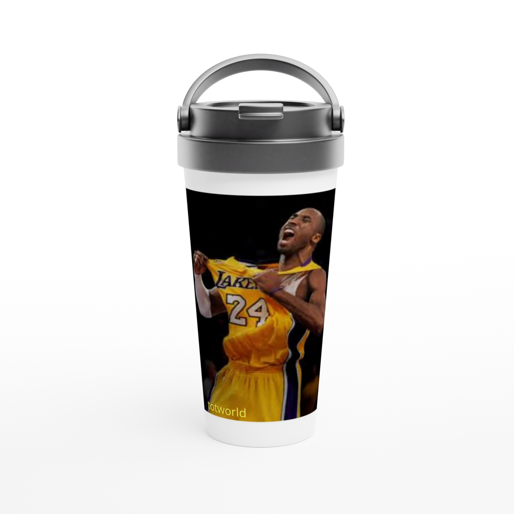 White 15oz Stainless Steel Travel Mug