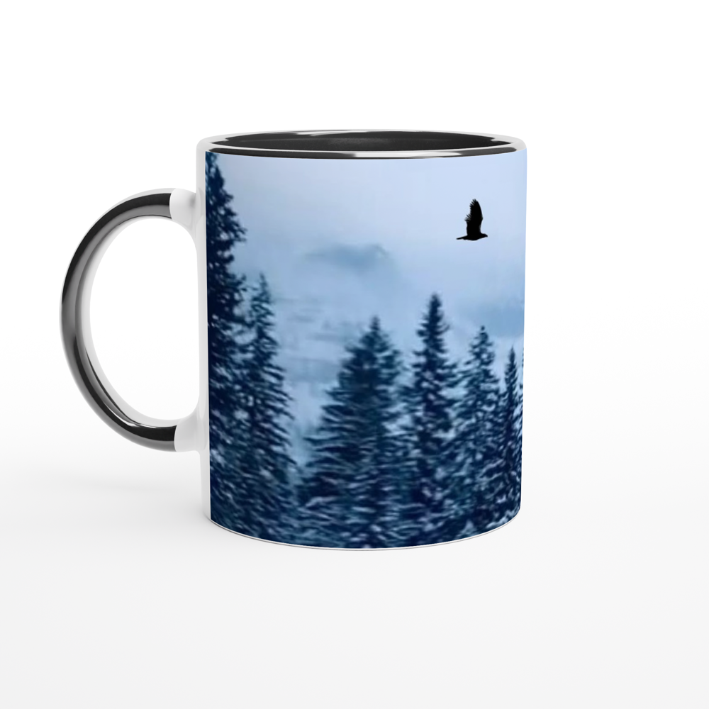 White 11oz Ceramic Mug with Color Inside